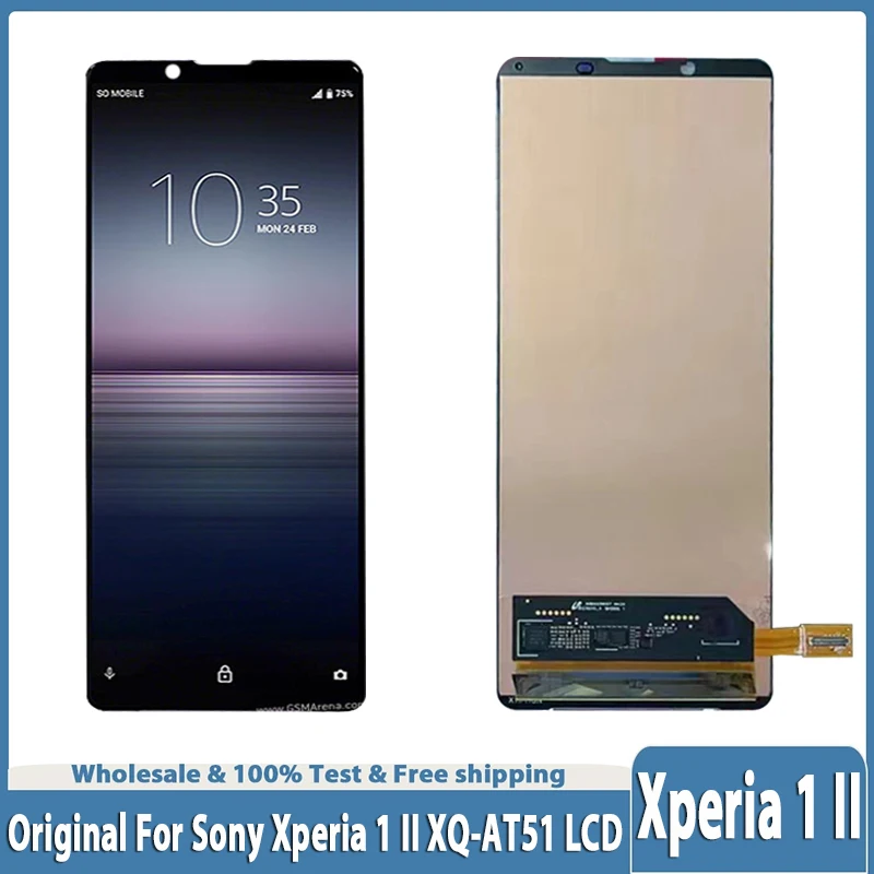 6.5" Original AMOLED For Sony Xperia 1 II LCD Display Touch Screen Digitizer Assembly For Sony X1 ii XQ-AT51  AT52 SOG01 LCD