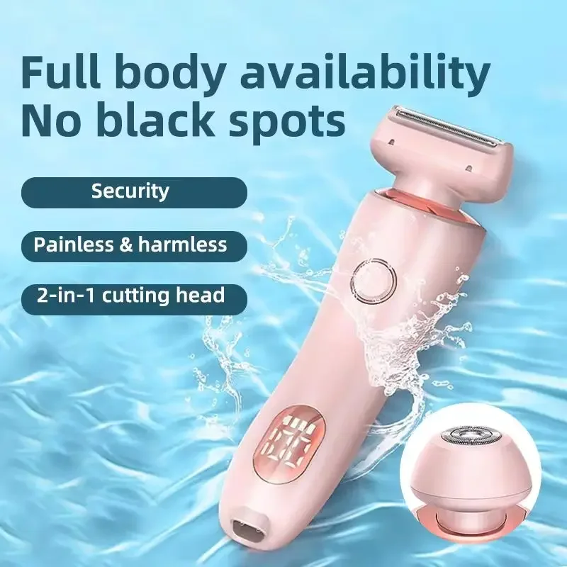 

Multifunctional shaver for women 2 in 1 armpit private painless hair remover USB charging waterproof full body mini shaver