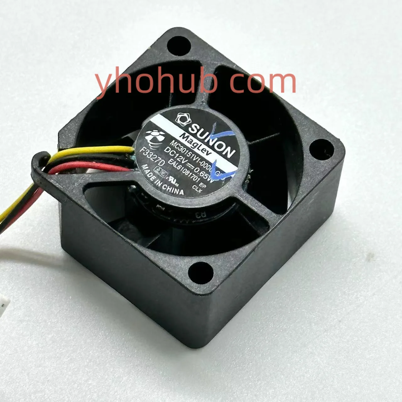 

SUNON MC30151V1-000U-G99 DC 12V 0.65W 30x30x15mm 3-Wire 40x40x20mm Server Cooling Fan