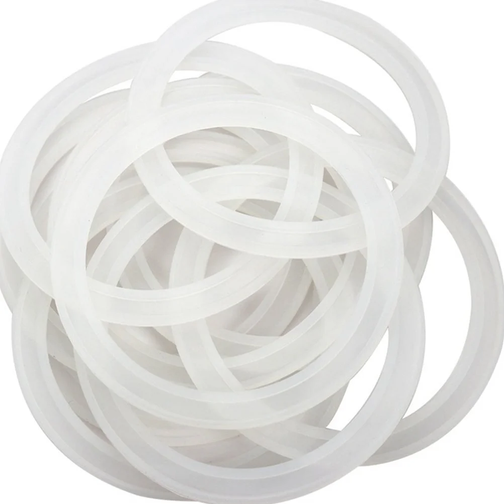 

10Pcs 70mm Exquisite Workmanship Silicone Gasket Safe Seal for Coffee Bottle Kitchen Supplies White Silicone Gasket