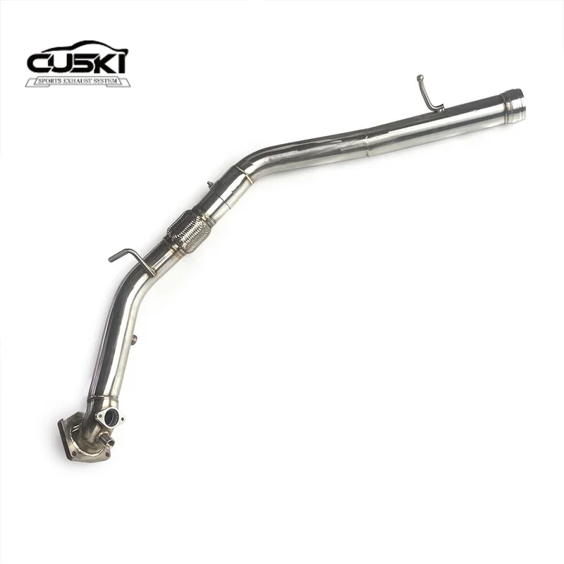 Pertains to Jeep Wrangler Rubicon JL 2.0T Exhaust Downpipe With Heat shield and converter Header Automotive Exhaust Modification