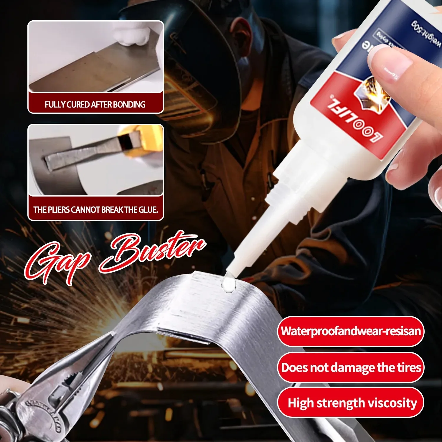 Loolifl50Ml-20Ml Oil-Based Glue-502 Quick-Drying Glue: Three-Second Instant-Dry Glue, Office-Specific Glue Designed for Strong Bonding, with Longer-Lasting Adhesion and Faster Curing Deep Penetration Without Whitening,