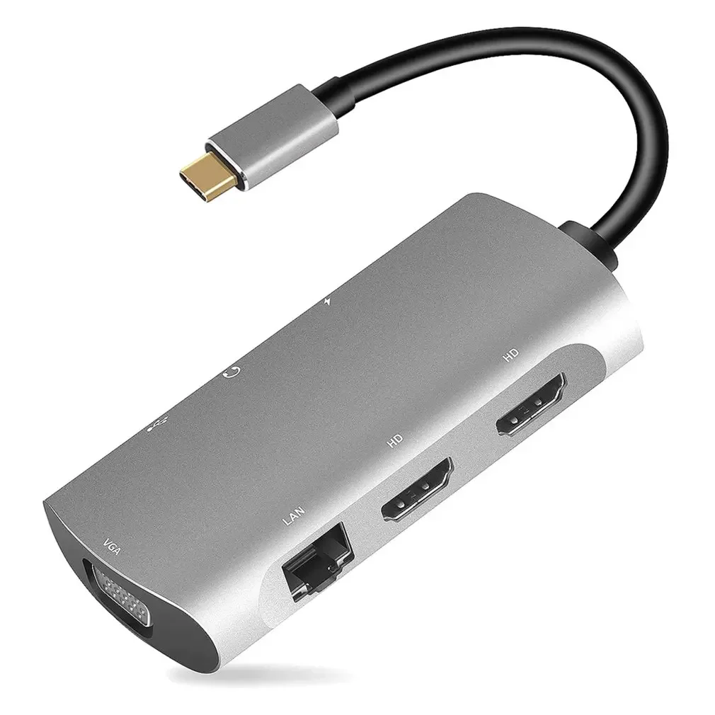 

Док-станция для ноутбука с USB C адаптером, 3 порта с двойным HDTV-совместимым 100 Вт PD