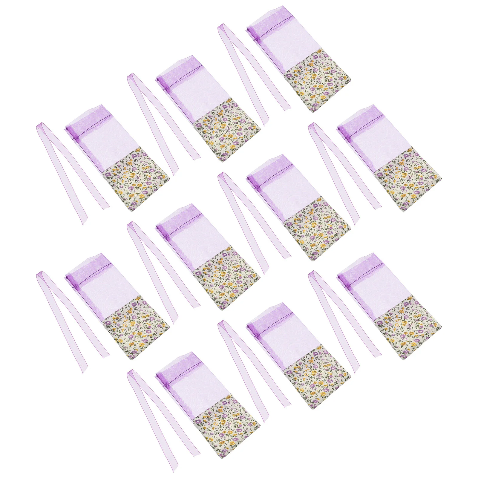 

10pcs Lavender Scent Empty Mesh Sachet Bags For Drawer Fresheners Bridal Shower Favors Organza Pouches Closet Deodorizers Herb