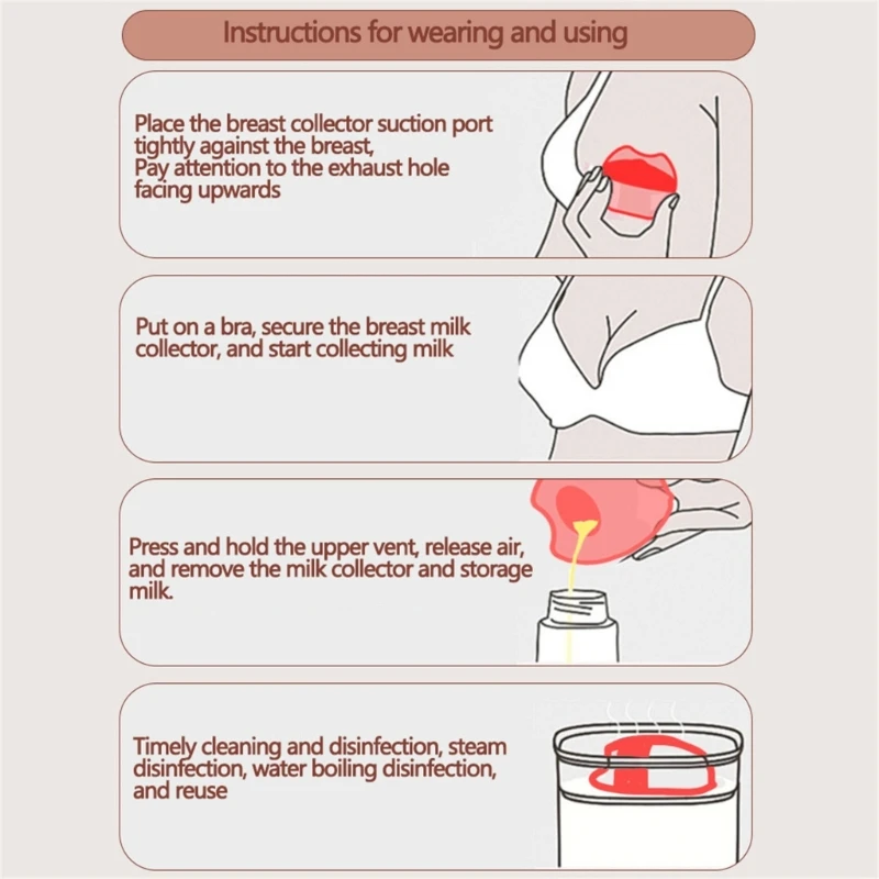 Extractor leche materna portátil, recolector leche materna pasivo a prueba fugas, extractor leche Manual nuevo