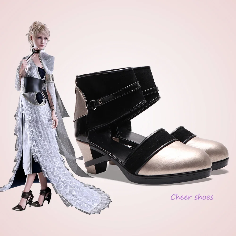 Anime Final Fantasy Ff14 Lunafreya Nox Fleuret Cosplay zapatos mujeres zapatos de tacón alto cómic Halloween Luna Cosplay disfraz Prop