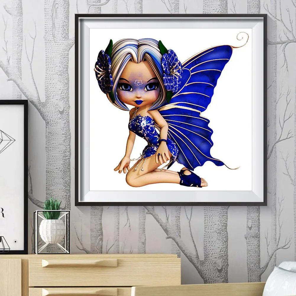 

100% Fairy Dust Square Diy Diamond Painting Cartoon Cross Stitch Embroidery Animals Mosaic Home Decor Picture Rhinestones Kit 5D