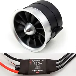 HSDJETS 90mm EDF con ESC unidirezionale 120A 12S ventola semimetallica-elettrica canalizzata 6S 1550KV 3.7kg spinta per aereo RC