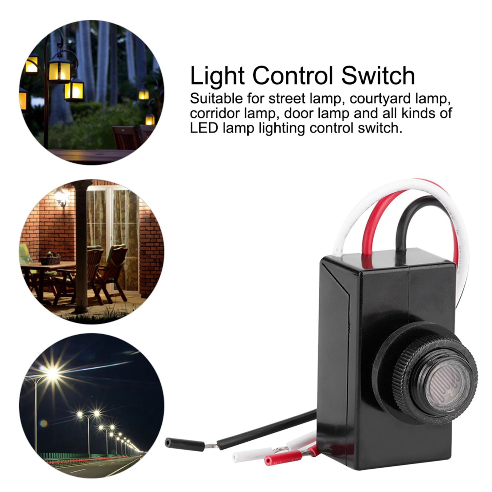 Photoelectric Switch Light Control 10V 50V DC For Street Garden Lamp IP65 Waterproof Auto Day Night