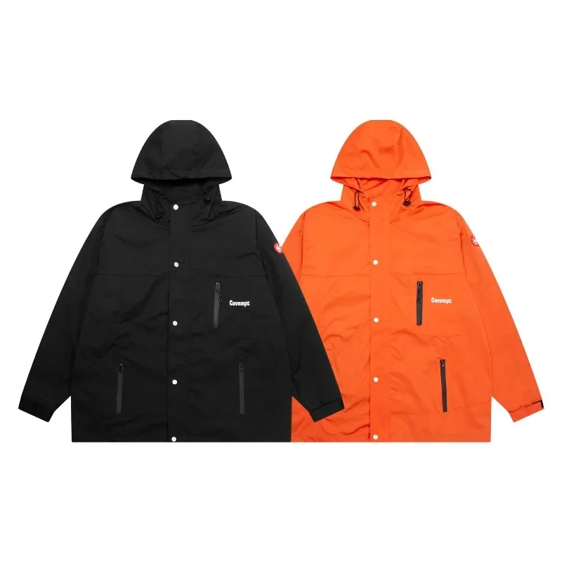 

Hip Hop Black Orange CAVEMPT Jacket Men Women CAV EMPT Windproof Vintage Jackets Coat Kanye West