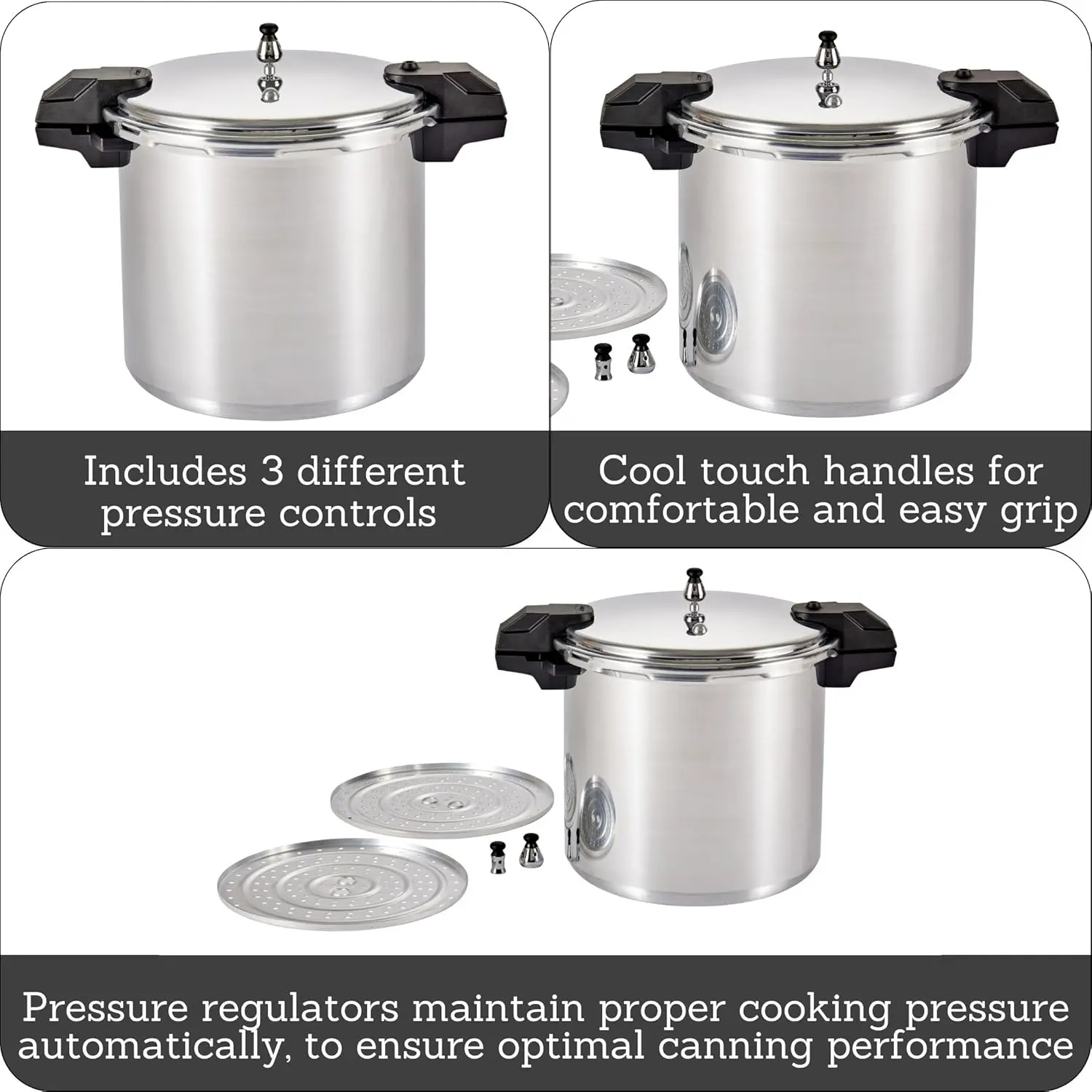 Mirro Pressure Cooker, 22 Quart, Silver