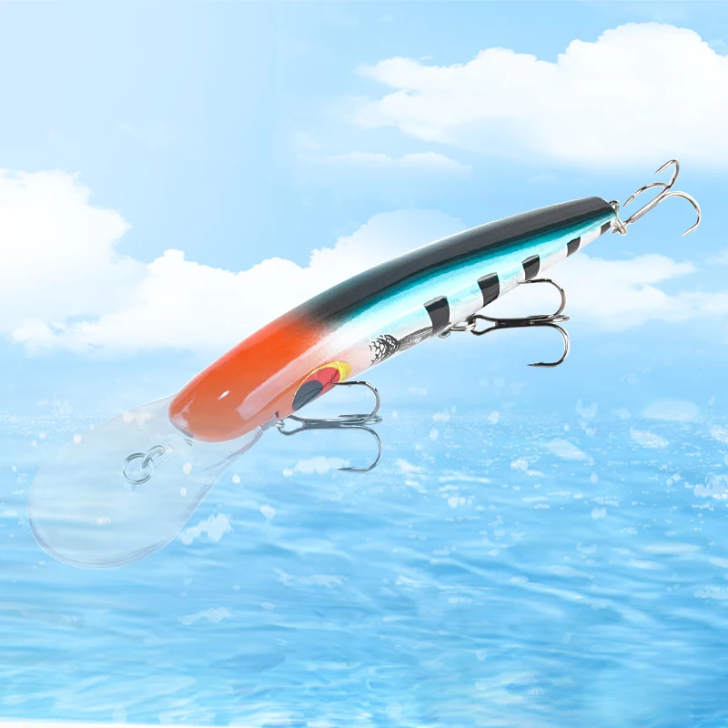 Diving Long Range Luya Bait Large Tongue Version Sound Pearl Mino Fake Bait 16.2cm23g Freshwater Sea Fishing Bait 3D Fake Bait