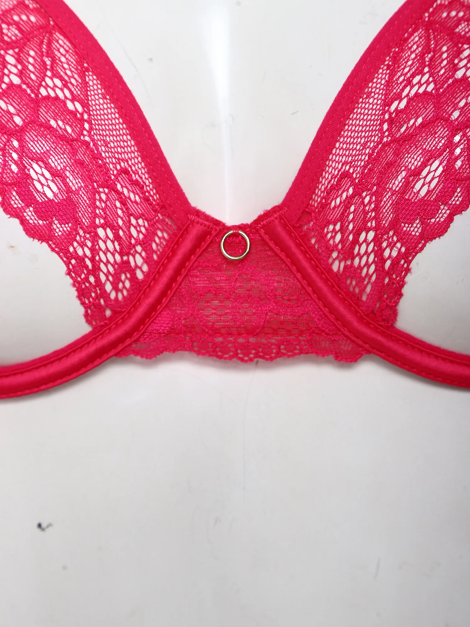 Women Sexy Hollow Out Bra Soft Sheer Lace Push-up Underwire Open Cut Exposed Nipples Brassiere Wire-free Lingerie Top Nightwear - view 4