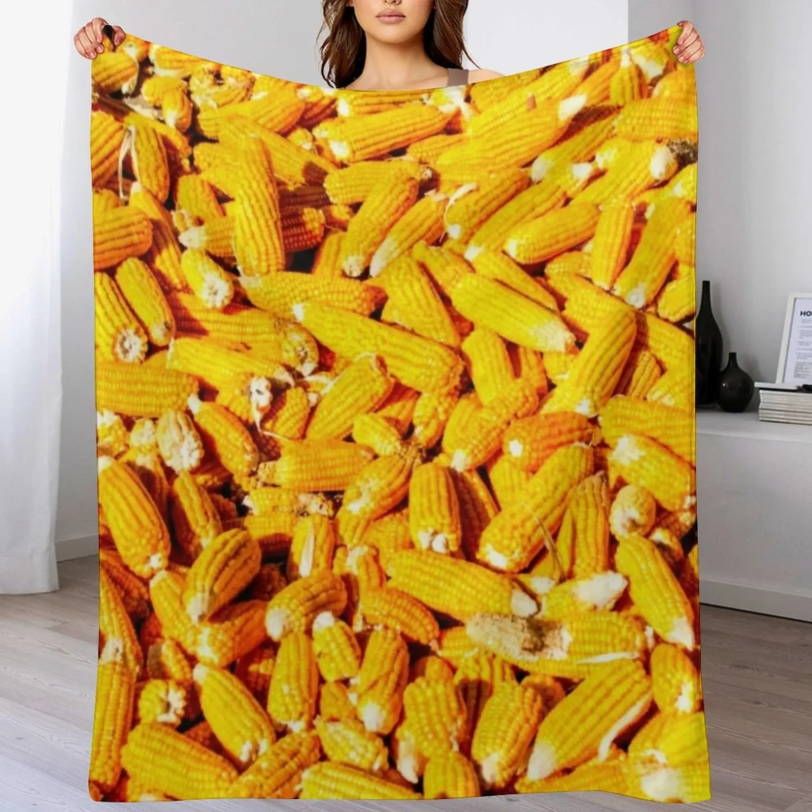 

Corn on the Cob Throw Blanket Furrys Thin Polar Personalized Gift Blankets