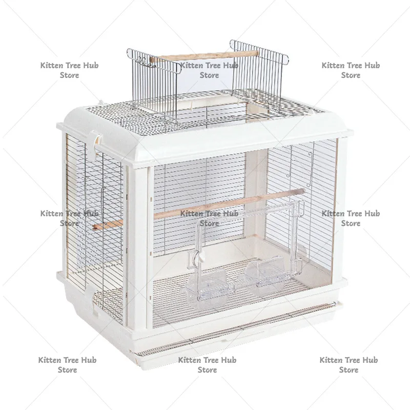 Large Horizontal Wire Bird Cage Factory Direct Breeding Parrot House for Budgie Cockatiel Lutino Lovebird Quaker Myna Spacious