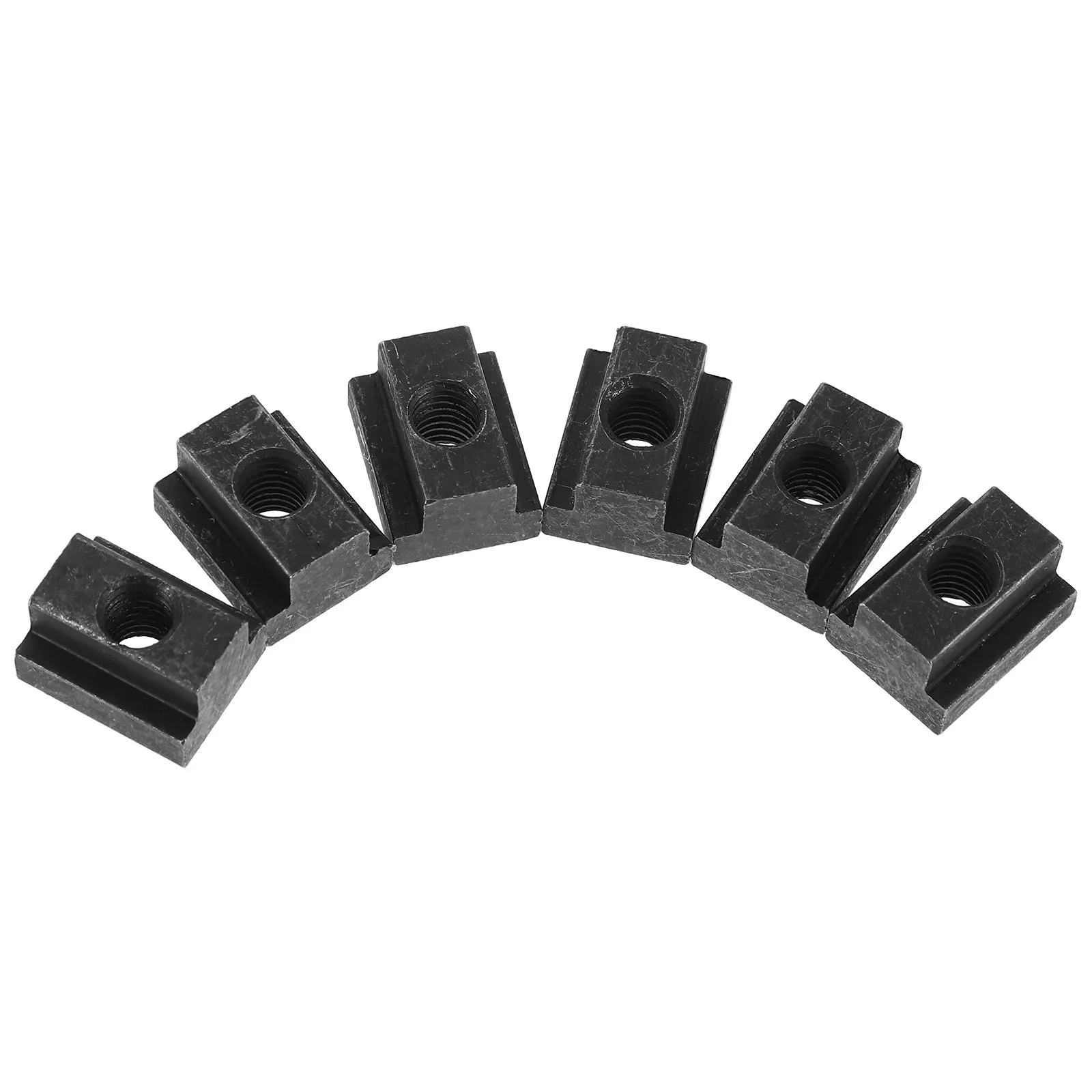 6Pcs T-Slot Nuts High-Strength Precision Machined for Machine Tools Grinders T-Track Clamping Workholding Fastening Hardware