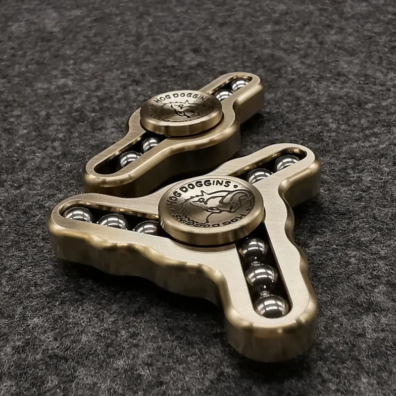 EDC スリーリーフ イノシシ フィジェットトイ 真鍮製ハンドスピナー デスクトップ ストレス解消＆リラックスフィジェットスピナーおもちゃ ADHDツール