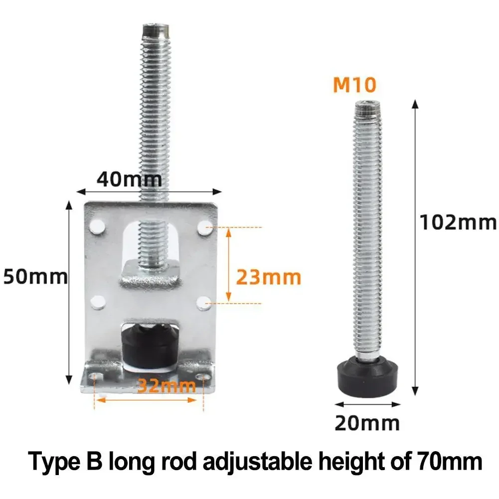 4 Sizes Adjustable Leveling Feet Heavy Duty Height Adjuster Furniture Leveler Foot Leveler Legs For Cabinet Table Workbench