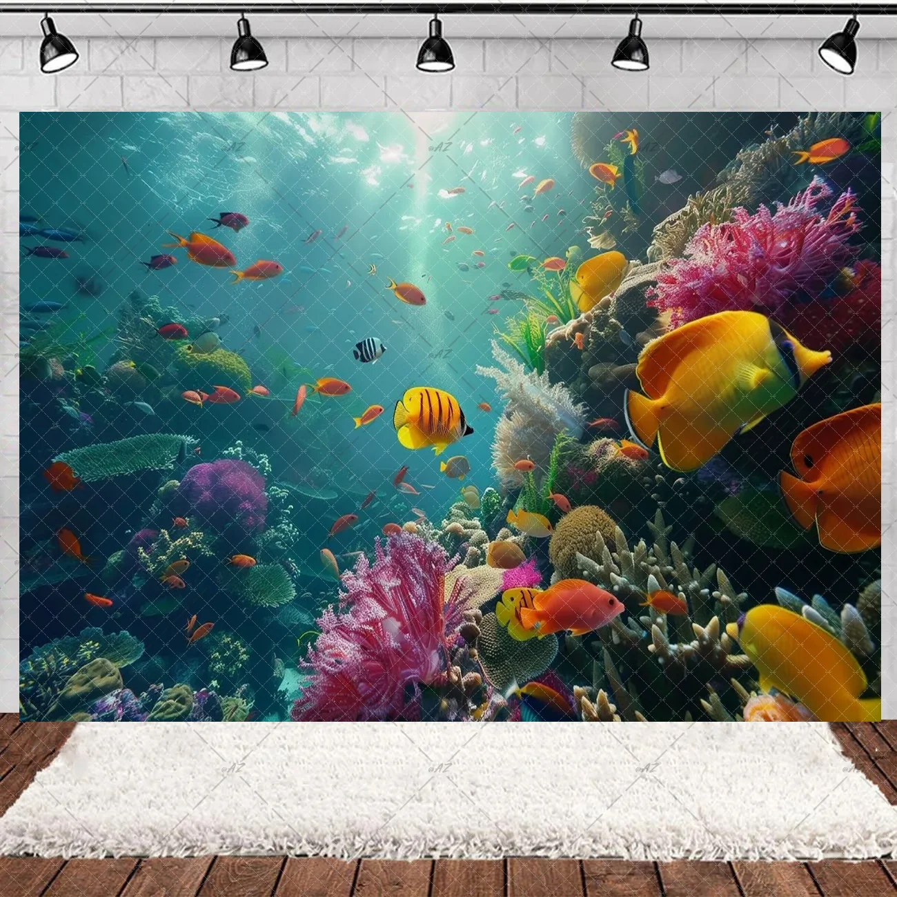 Unterwasser Welt Party Dekorat – Aquarium Fish Background Bewertung und Preis