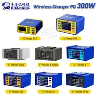 MECHANIC Desktop Wireless Charger PD 300W Smart Charger QC PD 3.0 Fast Charging Base LCD Digital Display Multi-port Charger