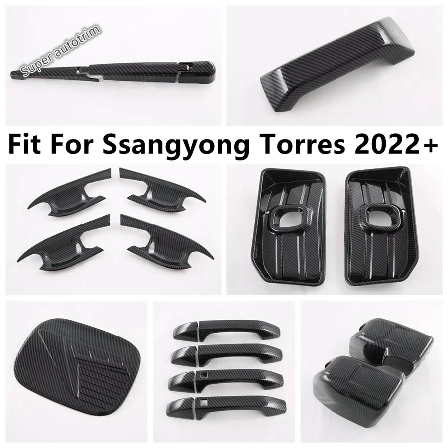 

Window Wiper / Rearview Mirror / Door Handle Bowl / Fuel Tank Cap Cover Trim For Ssangyong Torres 2022 2023 2024 ABS Accessories