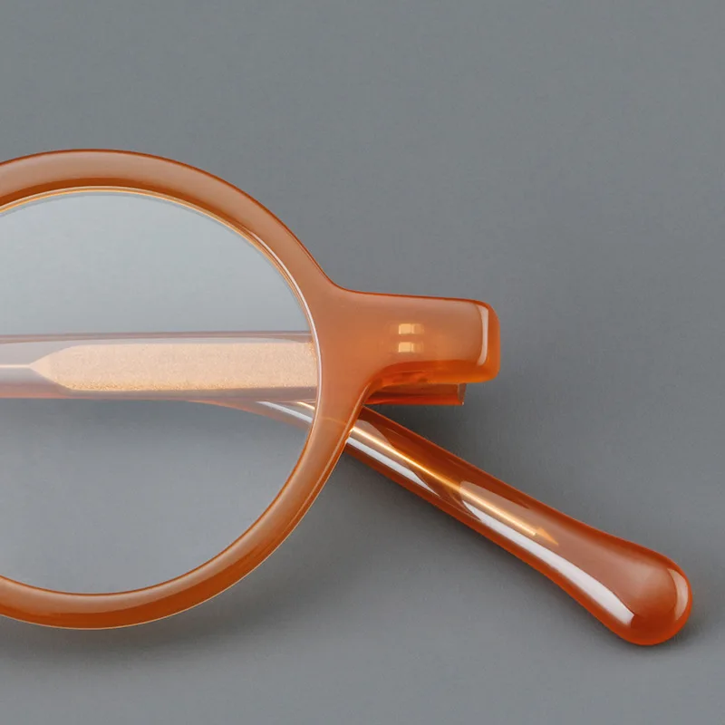 Vcka Vintage Acetat Myopie Brille Rahmen Männer kleine runde verschreibung pflicht ige Brille Frauen Retro Luxus Brillen-0,50 bis-10 – Detail 11