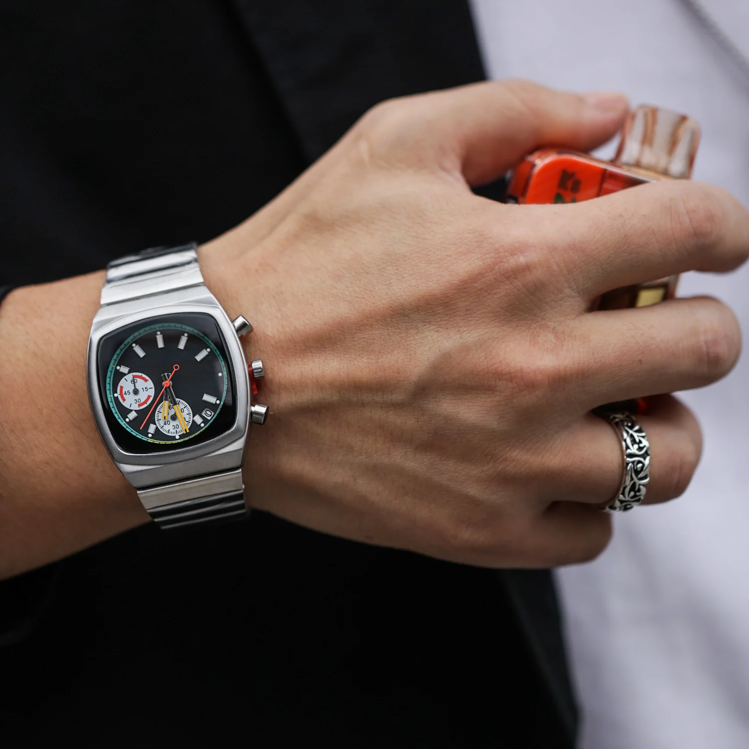 CILOA orologi da uomo quadrati per uomo retrò automatico steeldive da uomo al quarzo inossidabile di lusso maschile nuovo in orologio da uomo di marca