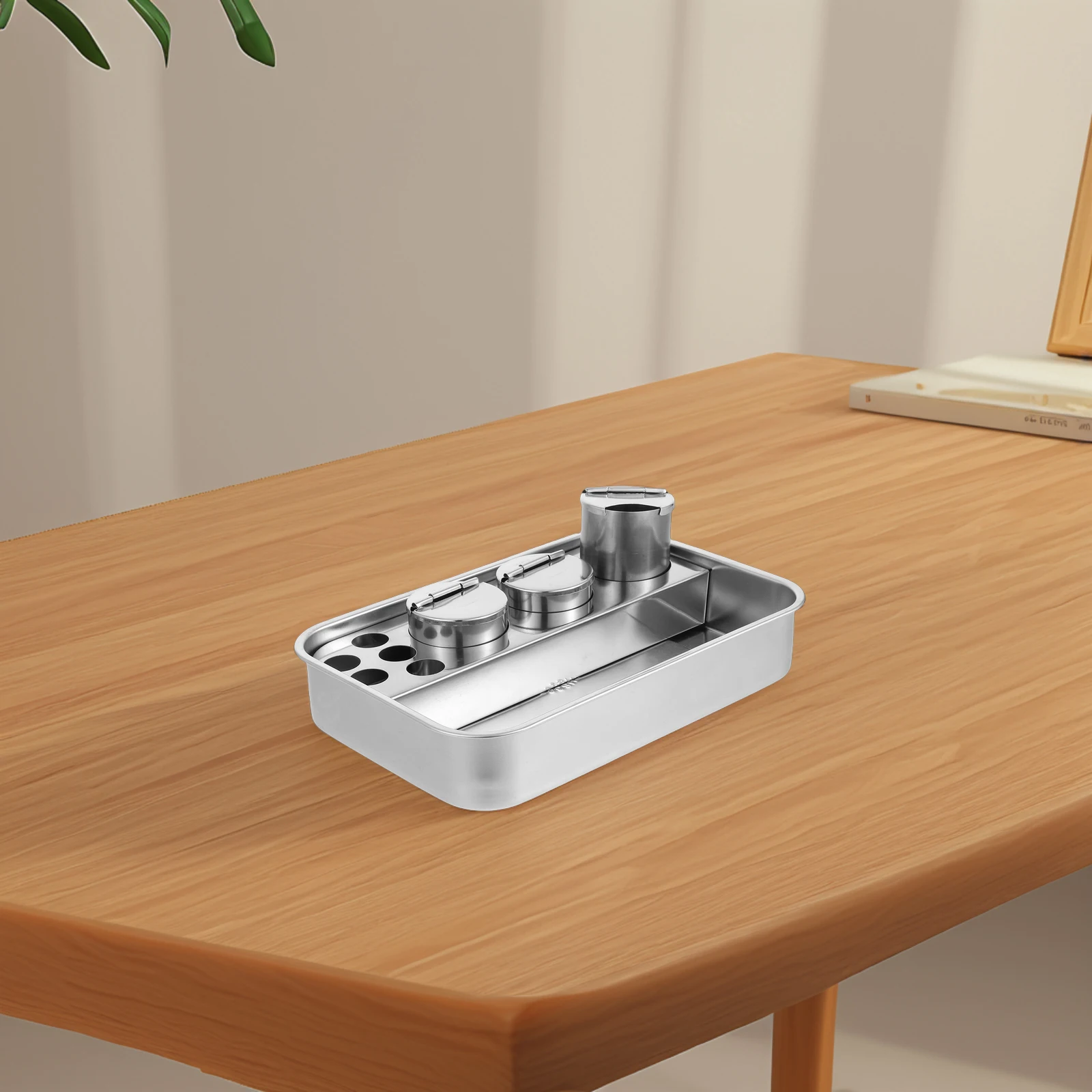 

Stainless Steel Therapy Tray Container for Medicine Home Dressing Change Dispensing