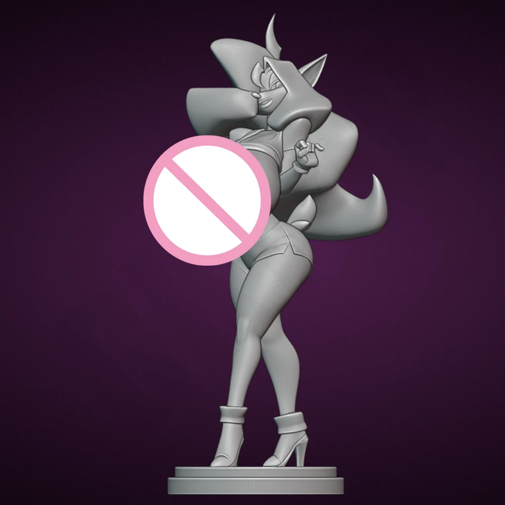 Figurine de loup féminin NSFW, fille Sexy, modèle en résine, jouet artisanal, Statue de réduction Miniature non assemblée, Kit non peint, 1/24