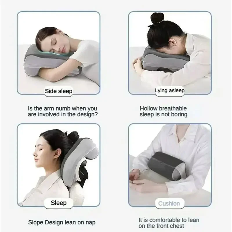 Memory Cotton Travel Pillow Neck Support Cushion Office Rest Lunch Rest Pillow Orthopedic Student Table Sleep Pillow
