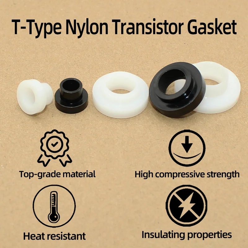 M3M4 M5M6 M8 M10M12 M14M16 Screw Nylon Transistor Gasket The Step T-Type Plastic Washer Insulation Spacer Screw Thread Protector