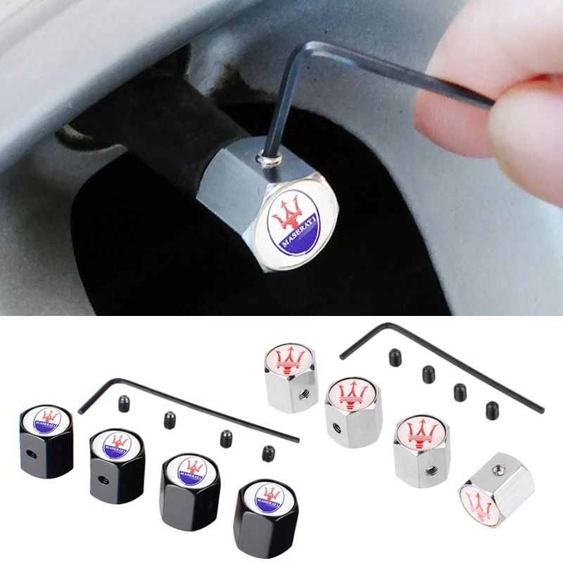 

Anti-theft Car Tire Valve Stem Caps for Maserati Granturismo GC GT Quattroporte Ghibli Levante Gran Turismo Coupe Gransport