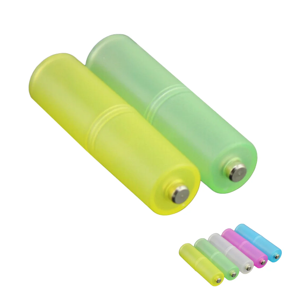 2 PCS New AAA to AA Size Cell Converter Adaptor Holder Case (Random Color) AAA to AA Adapter