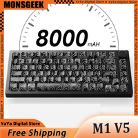 MONSGEEK M1 V5 Keyboard Tri mode Mechanical Keyboard 8000mah Contour PBT Keycaps Hot Swap RGB Keyboard Custom Office Accessory