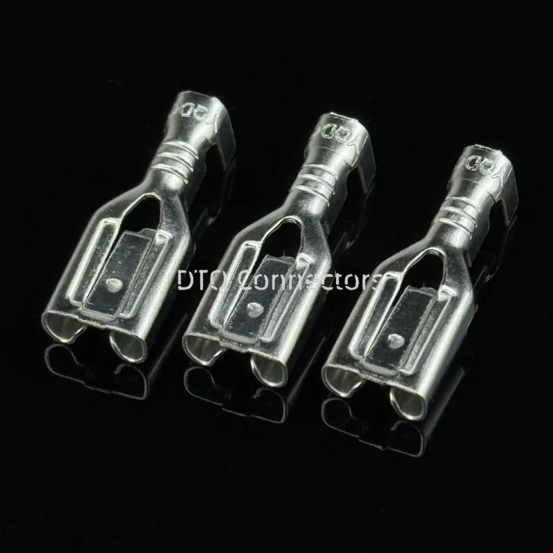 100pcs 2.8/4.8/6.3 with locking spring 110/187/250 locking buckle female terminal wiring terminal PVC sheath