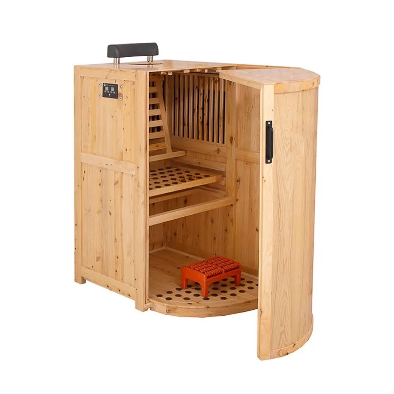 

Sweat steaming box Household full body sweating room Moxibustion warehouse Health bucket Solid wood cabin Fumigation box