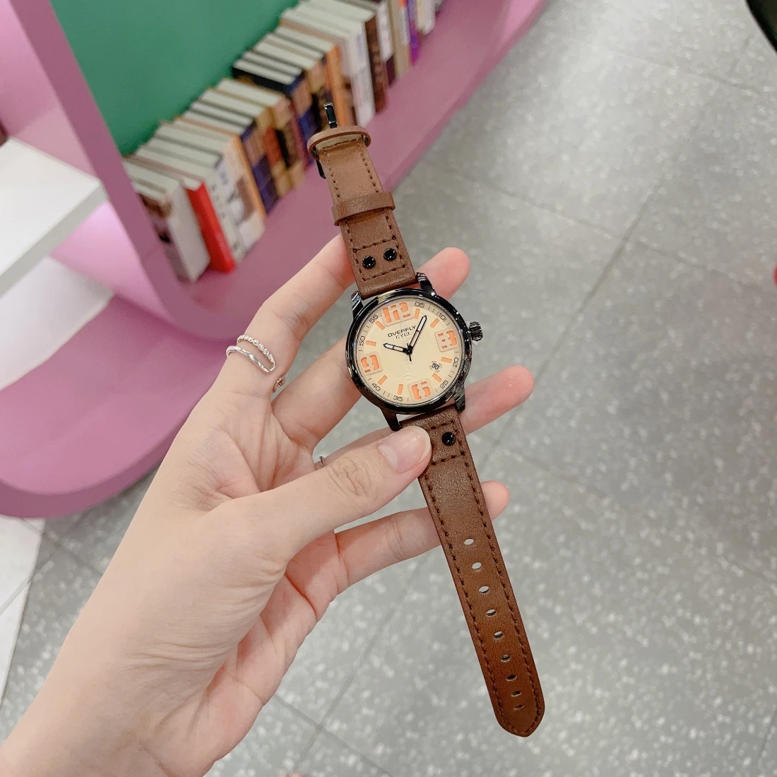 American Style Couple's Watch College Style High Grade Leather Quartz Women's Watch Casual Fashion Student's Daily Watch
