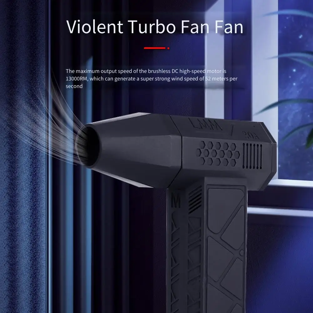 2025New 130000RPM Air Blower Turbo Jet Fan Electric Power Display Handheld Mini Dust Cleaner High Speed Duster Gun Cleaning Tool