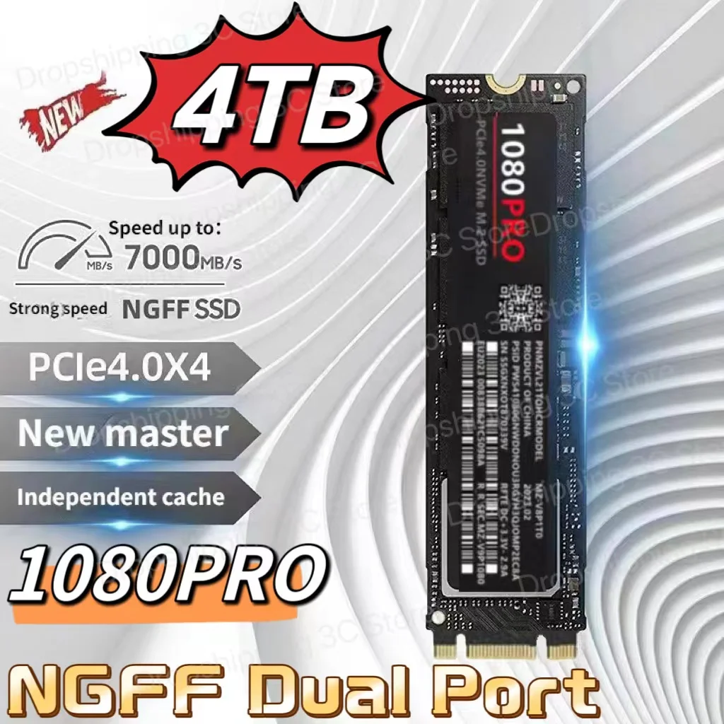 1080pro 4Tb Ssd Solid State Drive Ngff Nvme 2Tb 1Tb 280 Pcie 4.0 Gaming Interne Harde Schijf 7400 Mb/s Sdd Voor Laptop Pc Laptop