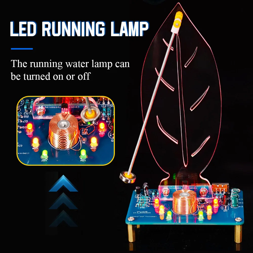 DIY huśtawka liściowa lewitacja magnetyczna zestaw elektroniczny z diodą przepływową LED praktyka naukowa spawanie zasilacz 5V zestaw DIY elektryczny