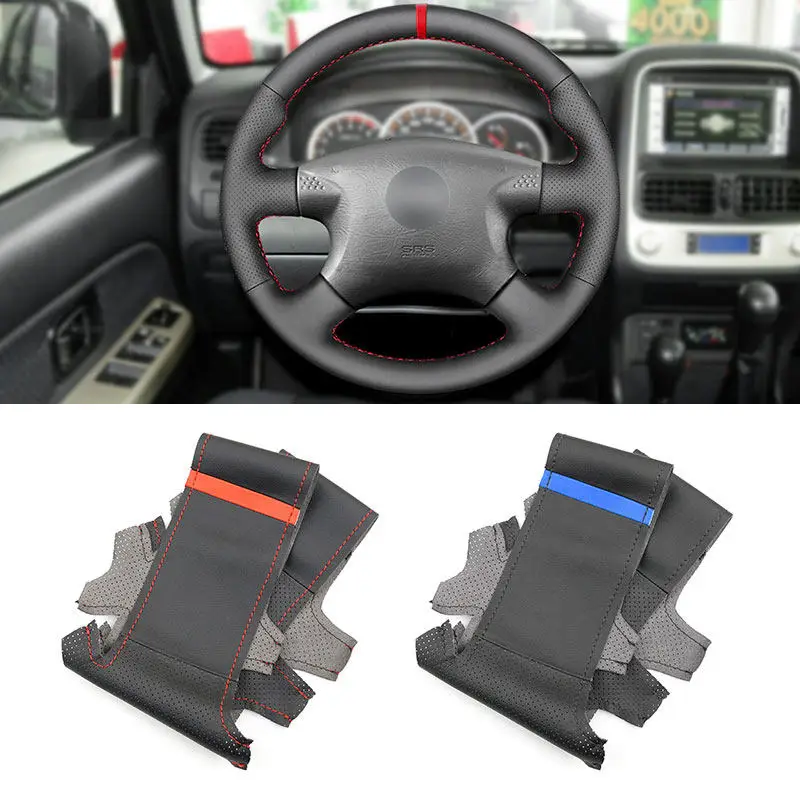 Car Steering Wheel Cover Leather Trim For Nissan X-Trail T30 Primera P12 Almera N16 Terrano 2 Pathfinder Paladin Renault Samsung