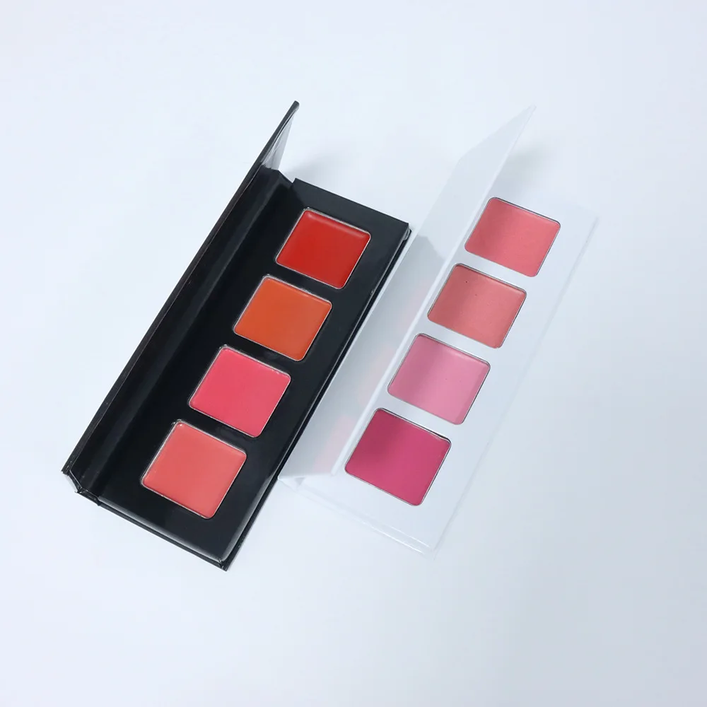 

Customized Logo Pink Blush Matte Cream Rosy Blush Makeup Pan Long Wearing High Pigment Orange Blush Palette