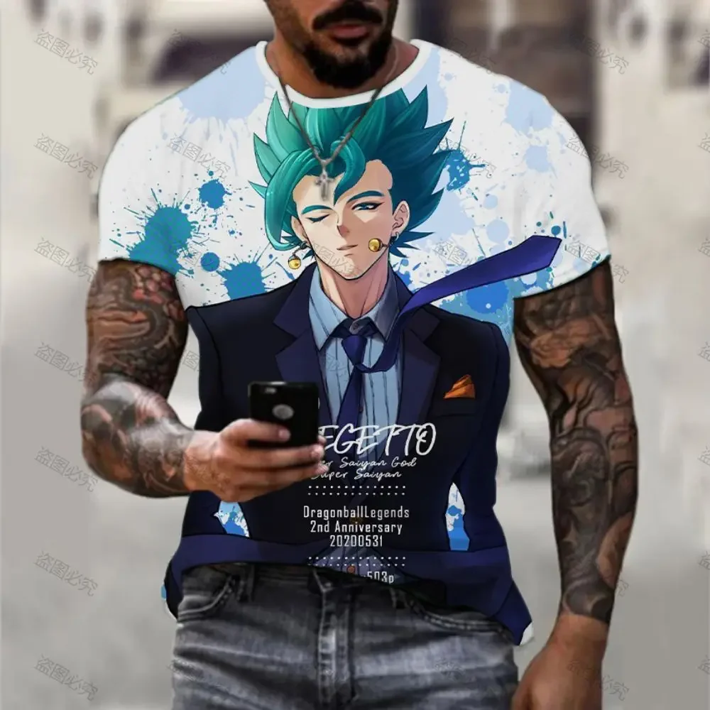 T-Shirt Dragon Ball Z Goku Vegeta Harajuku 110-6xl Cool Streetwear Trend Gym Oversized Saiyan Anime Majin Buu O-Kraag