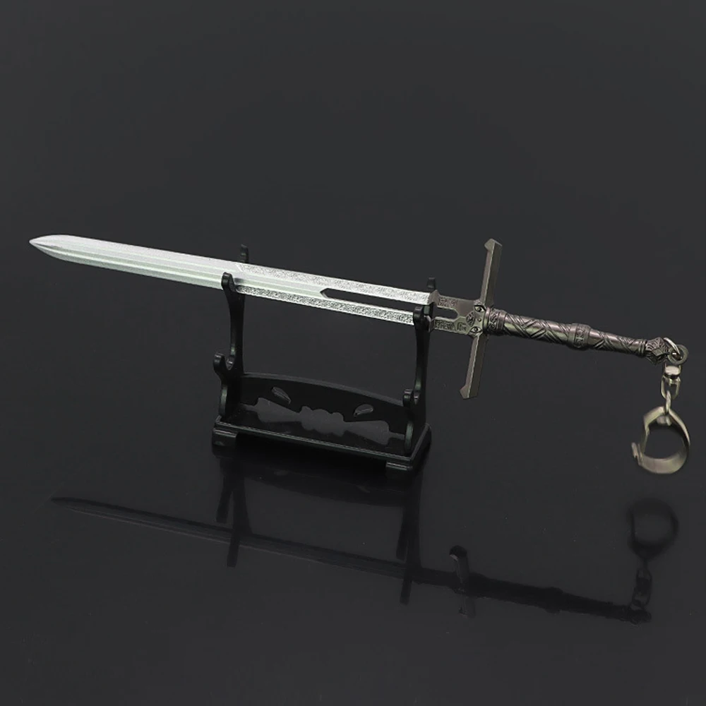 22CM (8.66 inches) Baldurs Gate3 BG3 Sword Merch Everburn Blade Zinc Alloy Metal Miniature Model Craft Toys Not Sharp Rustproof