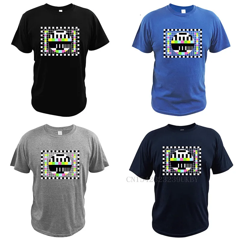 Die Big Bang Theory T Hemd Retro TV Test Bildschirm Mit Kein Signal T-shirt Sheldon Cooper Geek EU Größe Tees reine Baumwolle Weiche Tops