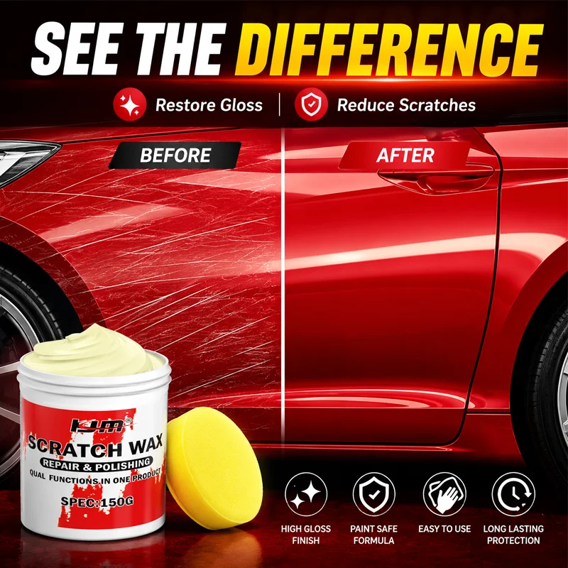 150G Auto Body Paint Scratch Remover Car Scratch Repair Wax Polishing Paste Gloss Restoration Anti-UV Protection for Paint