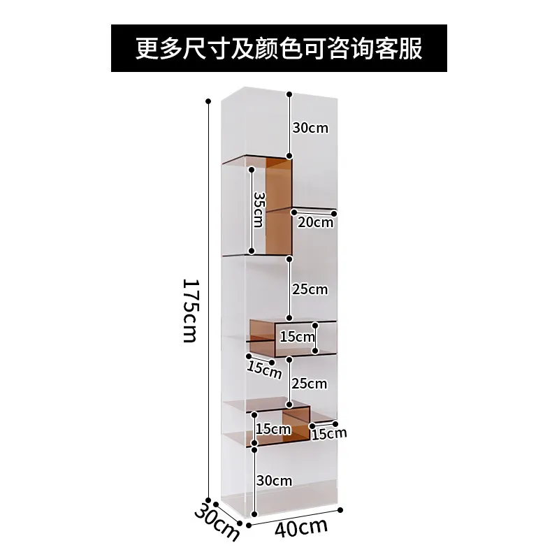 Teacup rack Modern wall-mounted upper wall teapot display rack Acrylic shelf Simple modern Duobao Pavilion partition