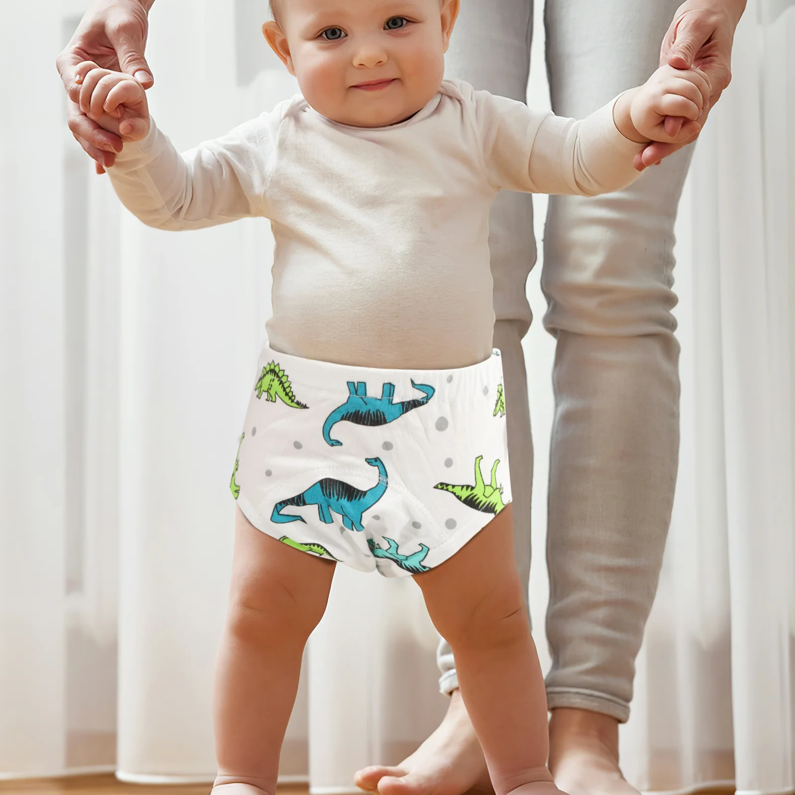 

2pcs Baby Training Pants Washable Reusable Waterproof Leak-Proof For Toddler Infant Boys Girls Cotton Diaper Briefs Learning