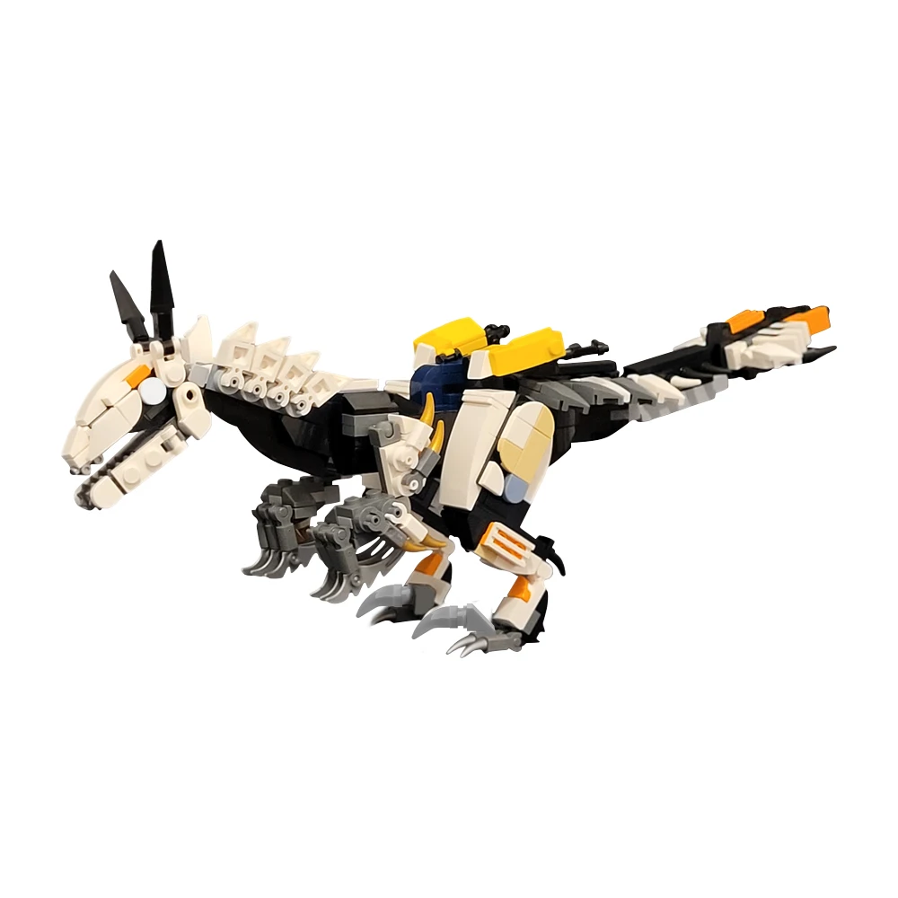 Gobricks moc horizões jogo clawstriders modelo blocos de construção proibido-urso oeste dragão monstro personagens tijolos brinquedo crianças presente