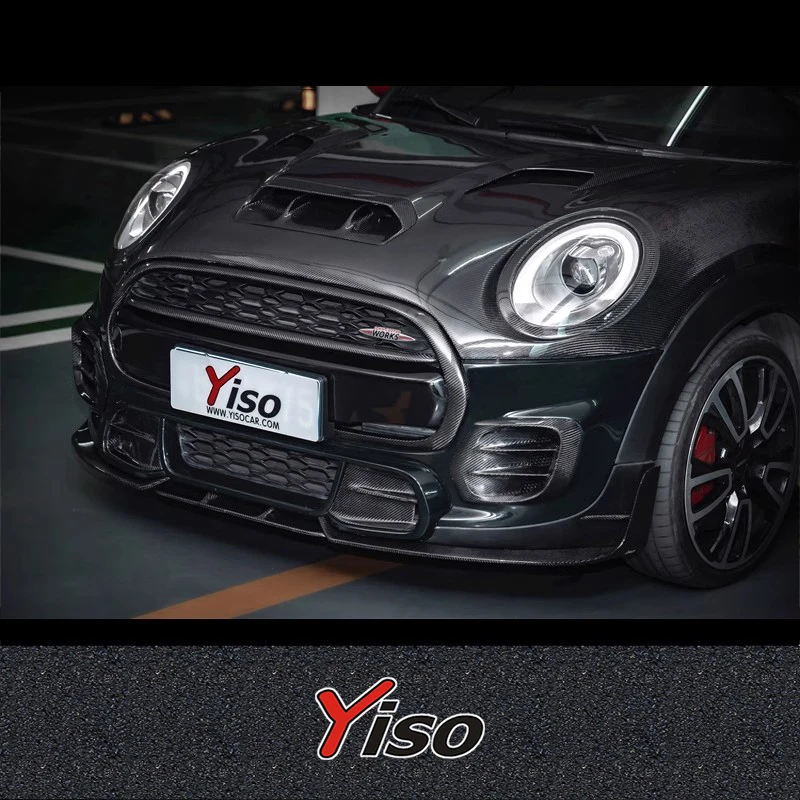 FOR 2015-2019 BMW MINI F55 JCW Modified Carbon fiber Aerodynamic kit YISO Front Lip